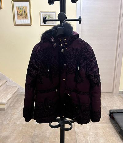 Desigual Puffer Jacket Woman Purple Size L